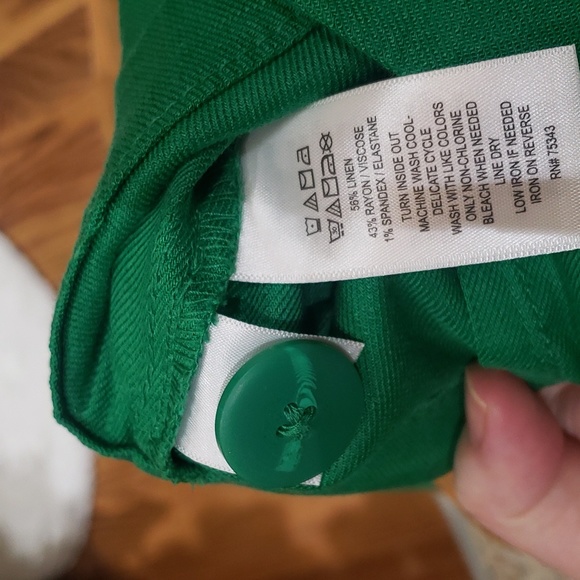 Nicole Miller Green Wide Leg Pants - Picture 11 of 11